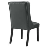 Baronet Button Tufted Vegan Leather Dining Chair by Lefancy