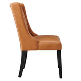 Baronet Button Tufted Vegan Leather Dining Chair by Lefancy