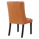 Baronet Button Tufted Vegan Leather Dining Chair by Lefancy