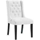 Baronet Button Tufted Vegan Leather Dining Chair by Lefancy