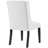 Baronet Button Tufted Vegan Leather Dining Chair by Lefancy