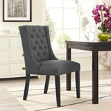 Baronet Button Tufted Fabric Dining Chair by Lefancy