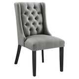 Baronet Button Tufted Fabric Dining Chair by Lefancy