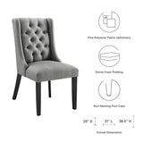 Baronet Button Tufted Fabric Dining Chair by Lefancy