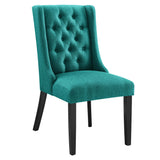 Baronet Button Tufted Fabric Dining Chair by Lefancy