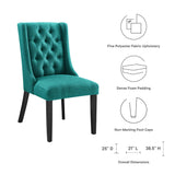 Baronet Button Tufted Fabric Dining Chair by Lefancy