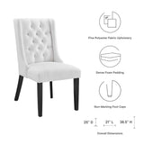 Baronet Button Tufted Fabric Dining Chair by Lefancy