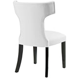 Curve Vinyl Dining Side Chair Set of 2 by Lefancy