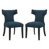 Curve Fabric Dining Side Chair Set of 2 by Lefancy