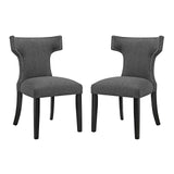 Curve Fabric Dining Side Chair Set of 2 by Lefancy