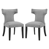 Curve Fabric Dining Side Chair Set of 2 by Lefancy