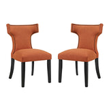 Curve Fabric Dining Side Chair Set of 2 by Lefancy