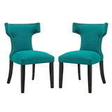 Curve Fabric Dining Side Chair Set of 2 by Lefancy