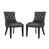 Regent Vinyl Dining Side Chair Set of 2 by Lefancy