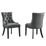 Regent Vinyl Dining Side Chair Set of 2 by Lefancy