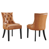 Regent Vinyl Dining Side Chair Set of 2 by Lefancy