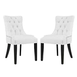 Regent Vinyl Dining Side Chair Set of 2 by Lefancy