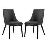 Viscount Vinyl Dining Side Chair Set of 2 by Lefancy