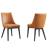 Viscount Vinyl Dining Side Chair Set of 2 by Lefancy