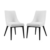 Viscount Vinyl Dining Side Chair Set of 2 by Lefancy