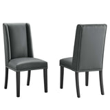 Baron Vinyl Dining Chair Set of 2 by Lefancy