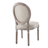 Emanate Vintage French Upholstered Fabric Dining Side Chair by Lefancy