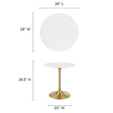 Lippa 28" Round Wood Dining Table by Lefancy