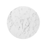 Lippa 36" Round Artificial Marble Dining Table by Lefancy