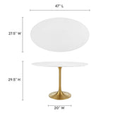 Lippa 48" Oval Wood Dining Table by Lefancy