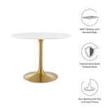 Lippa 40" Round Wood Dining Table by Lefancy