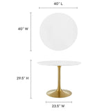 Lippa 40" Round Wood Dining Table by Lefancy