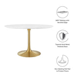 Lippa 48" Round Wood Dining Table by Lefancy