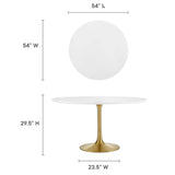 Lippa 54" Round Wood Dining Table by Lefancy