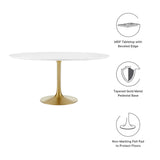 Lippa 60" Round Wood Dining Table by Lefancy