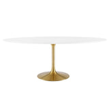 Lippa 78" Oval Wood Dining Table by Lefancy