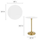 Lippa 28" Round Wood Top Bar Table by Lefancy