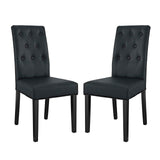 Confer Vinyl Dining Side Chair Set of 2 by Lefancy