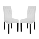 Confer Vinyl Dining Side Chair Set of 2 by Lefancy