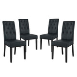 Confer Vinyl Dining Side Chair Set of 4 by Lefancy