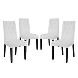 Confer Vinyl Dining Side Chair Set of 4 by Lefancy