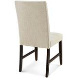 Promulgate Biscuit Tufted Upholstered Fabric Dining Chair Set of 2 by Lefancy