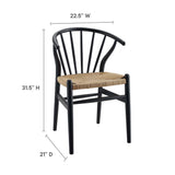 Flourish Spindle Wood Dining Side Chair by Lefancy