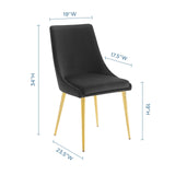 Viscount Modern Accent Performance Velvet Dining Chair by Lefancy