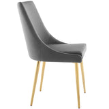 Viscount Modern Accent Performance Velvet Dining Chair by Lefancy