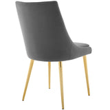 Viscount Modern Accent Performance Velvet Dining Chair by Lefancy