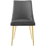 Viscount Modern Accent Performance Velvet Dining Chair by Lefancy