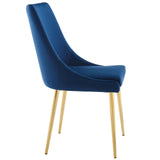 Viscount Modern Accent Performance Velvet Dining Chair by Lefancy