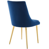 Viscount Modern Accent Performance Velvet Dining Chair by Lefancy