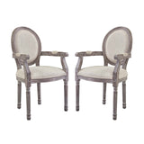 Emanate Upholstered Fabric Dining Armchair Set of 2 by Lefancy