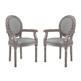 Emanate Upholstered Fabric Dining Armchair Set of 2 by Lefancy